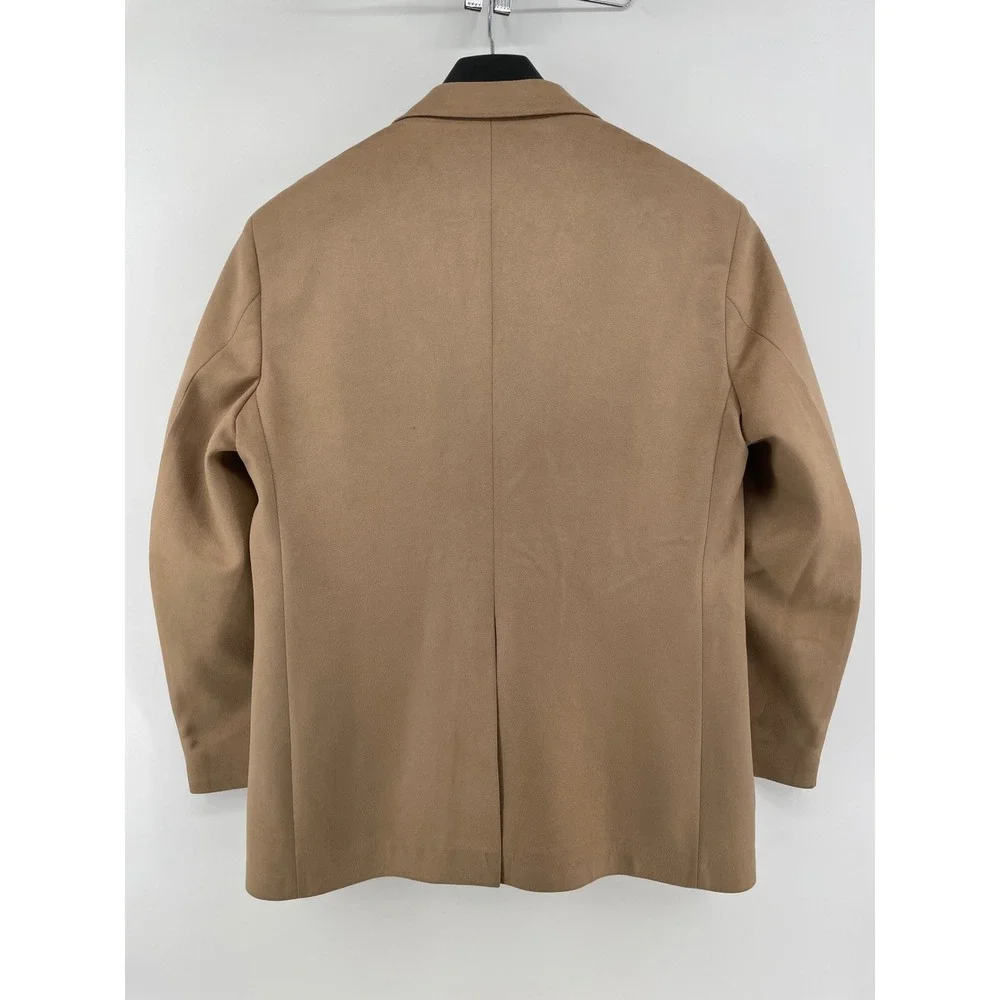 Vintage Farah Designer Series Blazer Mens 44R Camel Tan Two Button Sport Coat